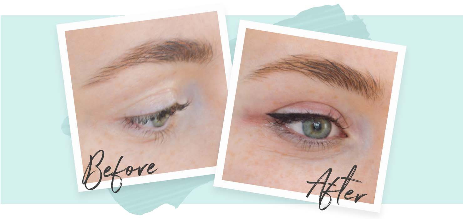 permanent eyeliner before and after